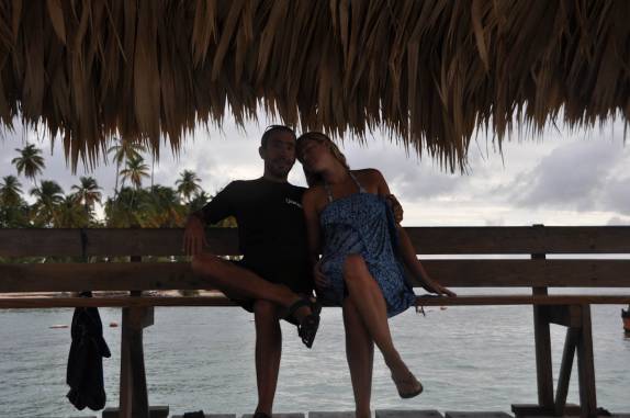 Clima romântico no pier de Pigeon Point, durante o fim da tarde (Crown Point - Tobago)